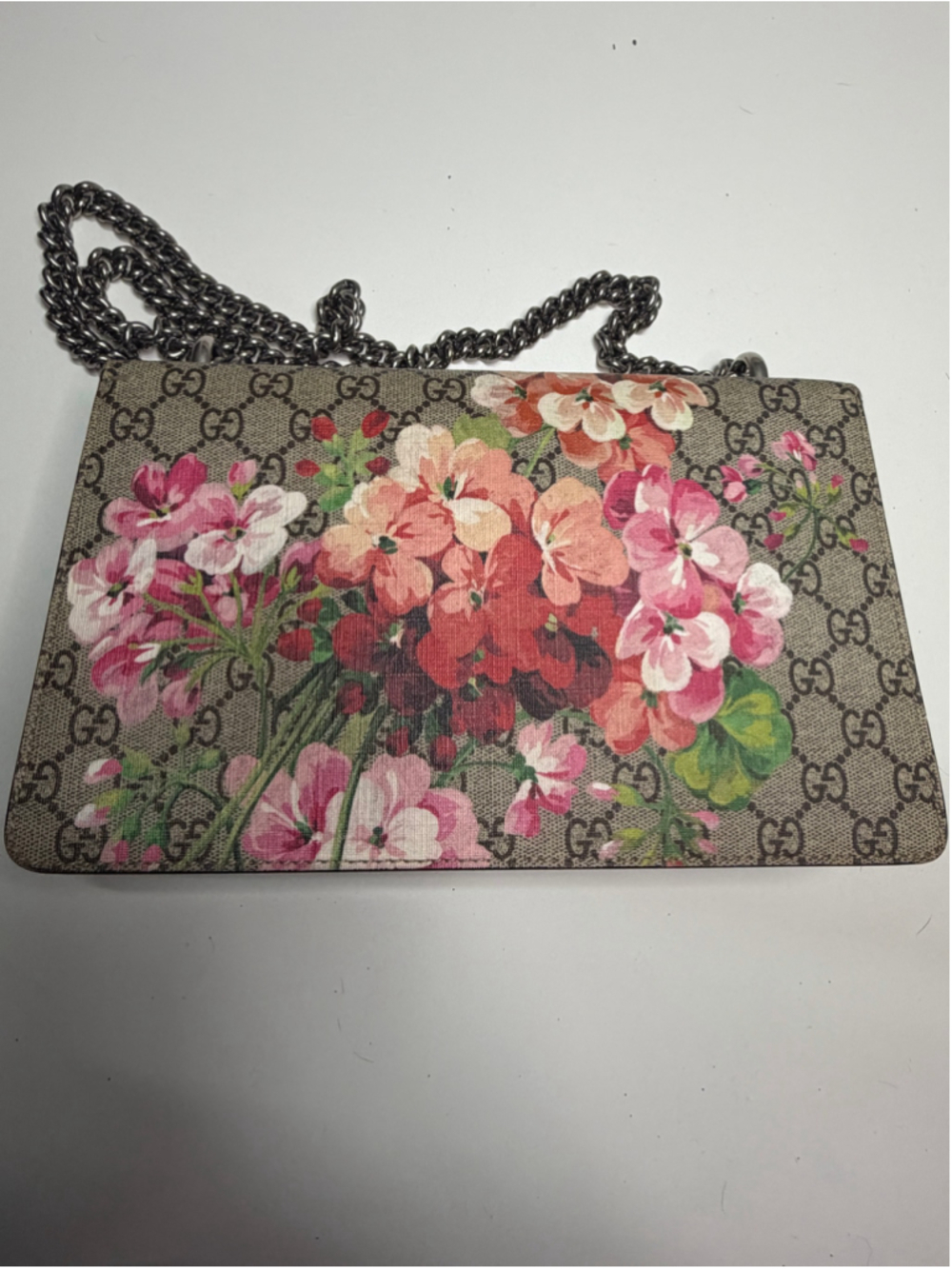 Women's Gucci Dionysus GG Supreme Floral Shoulder Bag One Size Beige/Pink - Picture 5 of 11
